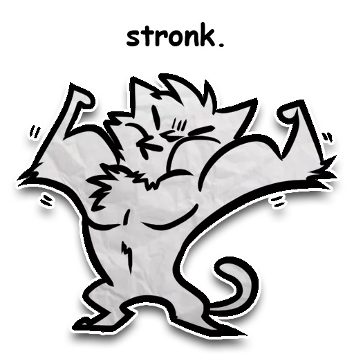 💪 Стикер «Zuzu the Cat» для Telegram