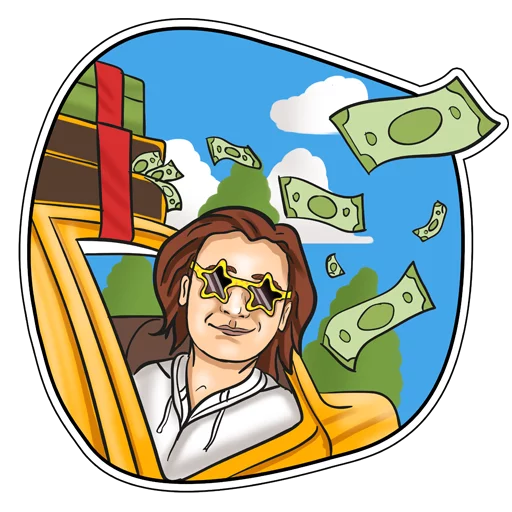 💵 Стикер «Звезда Района» для Telegram