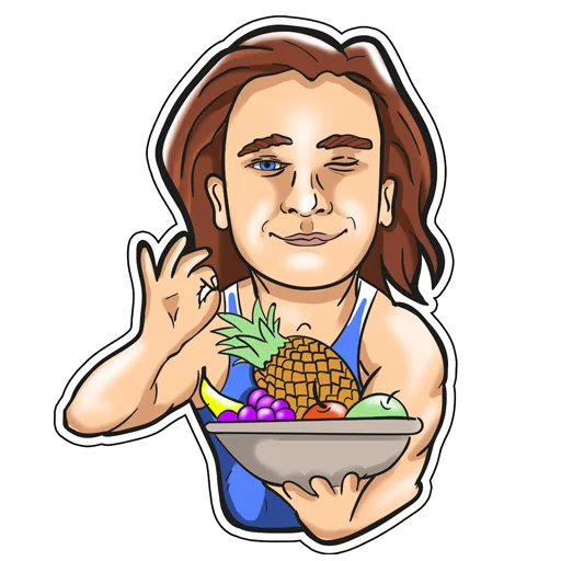 🍓 Стикер «Звезда Района» для Telegram