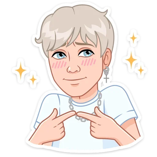 😊 Стикер «Звёздные vmoji - это промо набор для рекламы vmoji.» для Telegram