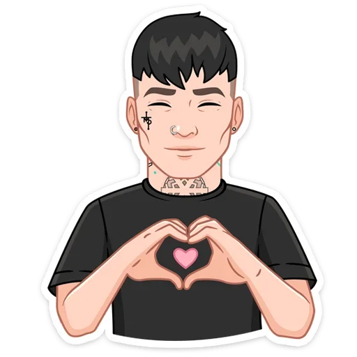 ❤ Стикер «Звёздные vmoji - это промо набор для рекламы vmoji.» для Telegram